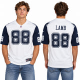 Custom CeeDee Lamb Dallas Cowboys Fan Inspired Alternate Game Team Jersey - White