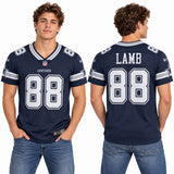 Custom CeeDee Lamb Dallas Cowboys Fan Inspired Premium Elite Jersey - Navy