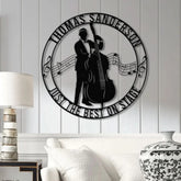 Custom Cello Player Name Metal Sign Personalized Musician Wall Decor Music Entertainer Gift Cello Artist Wall Hanging