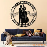 Custom Cello Player Name Metal Sign Personalized Musician Wall Decor Music Entertainer Gift Cello Artist Wall Hanging