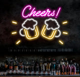 Custom Cheers Neon Beer Bar Sign Personalized Bar Club Neon Signs Neon Sign Home Bar Decor Bar Decoration Neon Lights