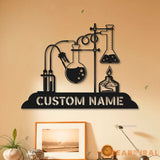 Custom Chemistry Teacher Metal Sign with Led Light - Science Teacher Sign - Chemist Name Sign - Science Home Decor