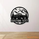 Custom Chevy Truck Classic Car Metal Sign with Led Lights Man Cave Dad’s Gift Metal Car Sign Personalized Garage Sign