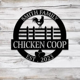 Custom Chicken Metal Sign Farm house Decor Personalized Chicken Coop Sign Name Chicken coop Wall Art Hen House Sign