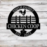 Custom Chicken Metal Sign Farm house Decor Personalized Chicken Coop Sign Name Chicken coop Wall Art Hen House Sign