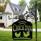 Custom Chicken Metal Sign,Farm house Decor,Personalized Chicken Coop Sign Name,Chicken coop Wall Art,Hen house
