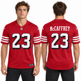 Custom Christian McCaffrey San Francisco 49ers Fan Inspired Premium F.U.S.E. Premium Limited Jersey - Scarlet