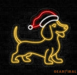 Custom Christmas Dachshund Neon Sign Christmas Dog Dachshund Mom Gift Dog Neon Sign Dog Christmas Gift Dachshund Gift
