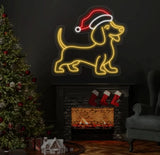 Custom Christmas Dachshund Neon Sign Christmas Dog Dachshund Mom Gift Dog Neon Sign Dog Christmas Gift Dachshund Gift