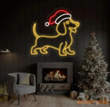 Custom Christmas Dachshund Neon Sign Christmas Dog Dachshund Mom Gift Dog Neon Sign Dog Christmas Gift Dachshund Gift