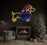 Custom Christmas Dachshund Neon Sign Christmas Dog Dachshund Mom Gift Dog Neon Sign Dog Christmas Gift Dachshund Gift