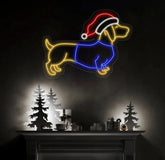 Custom Christmas Dachshund Neon Sign Christmas Dog Dachshund Mom Gift Dog Neon Sign Dog Christmas Gift Dachshund Gift