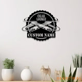 Custom Cigar Lounge Metal Sign with LED Light Personalized Smoking Cigar Name Sign Man Cave Decoration Bar Sign Gift