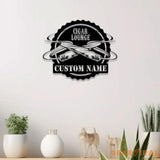 Custom Cigar Lounge Metal Sign with LED Light Personalized Smoking Cigar Name Sign Man Cave Decoration Bar Sign Gift