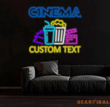 Custom Cinema Neon Sign Movie Time Neon Light Movie Theater Led Light Cinema Theater Room Wall Decor Movie Home Theater