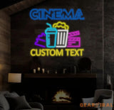 Custom Cinema Neon Sign Movie Time Neon Light Movie Theater Led Light Cinema Theater Room Wall Decor Movie Home Theater
