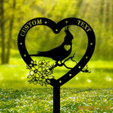 Custom Cockatiel Bird Memorial Metal Stake - Bird Loss Memorial Stake - Pet Plaque Bird Lover - Cemetery Stake
