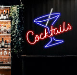 Custom Cocktails Neon Bar Sign Personalized Bar Club Neon Signs Neon Sign Home Bar Decor Bar Decoration Neon Lights