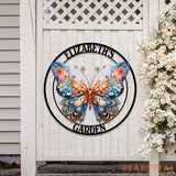 Custom Colored Butterfly Garden Sign Butterfly Garden Sign Personalized Garden Decor Custom Garden Name Sign Butterfly