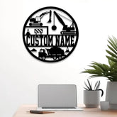 Custom Construction Name Sign with Led Light Personalized Construction Name Sign Decoration For Room Boy Room Decor