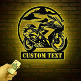 Custom Couple Trail Running Metal Wall Art with LED Lights - Personalized Runner Name Sign - Marathon Home Decor