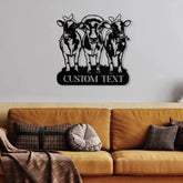 Custom Cow Metal Sign with Led Light Cow Cattle Metal Wall Art Custom Cow Farm Sign Cow Ranch Decor Cows Gift Cow