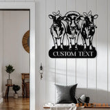 Custom Cow Metal Sign with Led Light Cow Cattle Metal Wall Art Custom Cow Farm Sign Cow Ranch Decor Cows Gift Cow