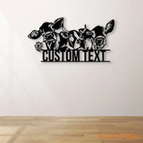 Custom Cow Metal Sign with Led Light,Cow Cattle Metal Wall Art,Custom Cow Farm Sign,Cow Ranch Decor,Cows Gift,Cow