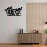 Custom Cow Metal Sign with Led Light,Cow Cattle Metal Wall Art,Custom Cow Farm Sign,Cow Ranch Decor,Cows Gift,Cow