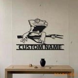 Custom Crested Gecko Metal Wall Art LED Light Personalized Ledge Lizard Lover Name Sign Home Decor Pet Animal Kid