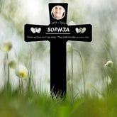 Custom Cross Photo Grave Marker Temporary Grave Marker With Photo Outdoor Memorial Plaque Sympathy Plaque Remembrance