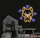 Custom Cute Fox Neon Sign LED Fox Light Animal Lover Neon Wall Art Personalized Fox Room Decor Gifts for Kids Custom