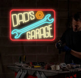 Custom Dad’s Garage Sign Personalized Neon Sign Garage LED Sign Garage Sign Papa Workshop Sign Gift For Husband