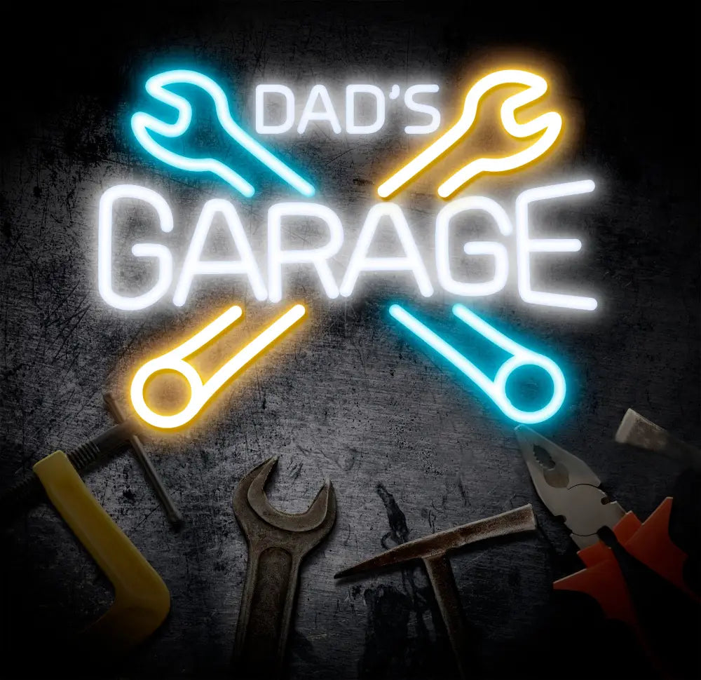 Custom Dad’s Garage Sign Personalized Neon Sign Garage LED Sign Garage Sign Papa Workshop Sign Gift For Husband