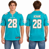 Custom De’Von Achane Miami Dolphins Fan Inspired Game Jersey - Aqua