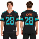 Custom De’Von Achane Miami Dolphins Fan Inspired Rivalries Collection Game Jersey - Navy