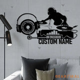 Custom Deejay Headphones Name Sign Wall Art With Led Lights Personalized DJ Disc Jockey Music Metal Home Decor Dee Jay