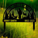 Custom Deer Hunting Memorial Stake Personalized Hunting Memorial Plaque Loss of Loved One Hunter Loss Grave Marker Dad