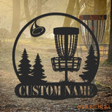 Custom Disc Golf Player Metal Wall Art LED Light - Personalized Disc Golfer Name Sign Home Decor - Ideal for Home Decor
