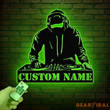 Custom DJ Metal Sign with LED Light Personalized Disc Jockey Wall Art Music Lover Gift DJ Player Sign Unique DJ Gift