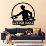 Custom DJ Metal Sign with LED Light Personalized Disc Jockey Wall Art Music Lover Gift DJ Player Sign Unique DJ Gift
