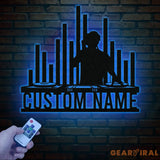Custom DJ Metal Sign with LED Light Personalized Disc Jockey Wall Art Music Lover Gift DJ Player Sign Unique DJ Gift