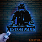 Custom DJ Metal Sign with LED Light Personalized Disc Jockey Wall Art Music Lover Gift DJ Player Sign Unique DJ Gift