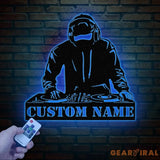 Custom DJ Metal Sign with LED Light Personalized Disc Jockey Wall Art Music Lover Gift DJ Player Sign Unique DJ Gift