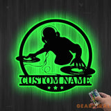 Custom DJ Metal Wall Art with LED Light - Disc Jockey gift - Music Lovers Gift - DJ Player Metal Sign | GearViral
