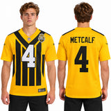 Custom DK Metcalf Pittsburgh Steelers Fan Inspired Game Player Jersey - Black