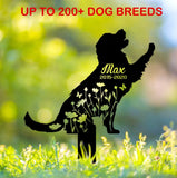 Custom Dog Breed Memorial Stake - Personalized Dog Garden Stake Sign - Pet Loss Gift - Dog Breed Sign | GearViral