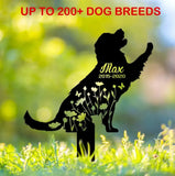 Custom Dog Breed Memorial Stake - Personalized Dog Garden Stake Sign - Pet Loss Gift - Dog Breed Sign | GearViral