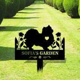 Custom Dog Garden Metal Name Sign - Personalized Monogram Dog Shape Metal Stake - Custom Garden Decor- Garden Dog Metal