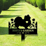 Custom Dog Garden Metal Name Sign - Personalized Monogram Dog Shape Metal Stake - Custom Garden Decor- Garden Dog Metal